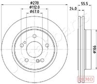 JAPANPARTS DP-0506C - Disco de freno