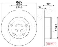 JAPANPARTS DP-0923C - Disco de freno