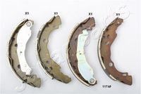 JAPANPARTS GF-117AF - Juego de zapatas de frenos