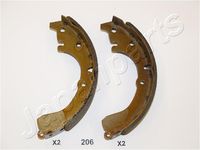 JAPANPARTS GF-206AF - Juego de zapatas de frenos