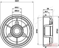 JAPANPARTS TA-0607C - Tambor de freno