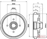 JAPANPARTS TA-0901C - Tambor de freno
