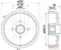 JAPANPARTS TA-0409C - Tambor de freno