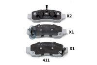 JAPANPARTS PA411JM - Juego de pastillas de freno