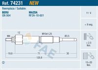 FAE 74231 - Bujía de precalentamiento