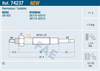 FAE 74237 - Bujía de precalentamiento
