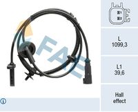 FAE 78710 - Sensor, revoluciones de la rueda