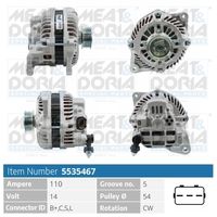 MEAT & DORIA 5535467 - Alternador
