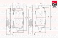 FAI AutoParts BP111 - Juego de pastillas de freno