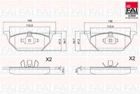 FAI AutoParts BP123 - Juego de pastillas de freno