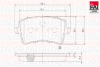 FAI AutoParts BP128 - Juego de pastillas de freno