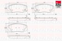 FAI AutoParts BP134 - Juego de pastillas de freno