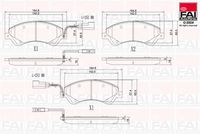 FAI AutoParts BP146 - Juego de pastillas de freno