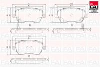 FAI AutoParts BP150 - Juego de pastillas de freno