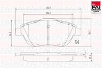 FAI AutoParts BP151 - Juego de pastillas de freno