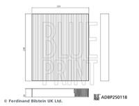 BLUE PRINT ADBP250118 - Filtro, aire habitáculo