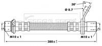 BORG & BECK BBH6751 - Tubo flexible de frenos