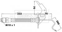 BORG & BECK BBH7120 - Tubo flexible de frenos