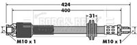 BORG & BECK BBH7426 - Tubo flexible de frenos