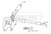 BORG & BECK BBH8799 - Tubo flexible de frenos
