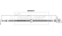 BORG & BECK BBH9017 - Tubo flexible de frenos