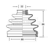 BORG & BECK BCB2232 - Juego de fuelles, árbol de transmisión