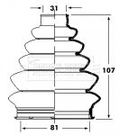 BORG & BECK BCB2357 - Juego de fuelles, árbol de transmisión