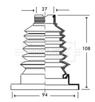 BORG & BECK BCB2788 - Juego de fuelles, árbol de transmisión