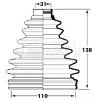 BORG & BECK BCB6057 - Juego de fuelles, árbol de transmisión