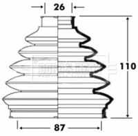 BORG & BECK BCB6097 - Juego de fuelles, árbol de transmisión