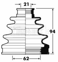 BORG & BECK BCB2875 - Juego de fuelles, árbol de transmisión