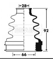 BORG & BECK BCB2900 - Juego de fuelles, árbol de transmisión