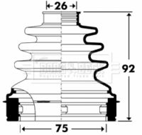 BORG & BECK BCB2906 - Juego de fuelles, árbol de transmisión