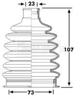 BORG & BECK BCB6109 - Juego de fuelles, árbol de transmisión