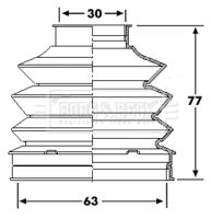 BORG & BECK BCB6195 - Juego de fuelles, árbol de transmisión