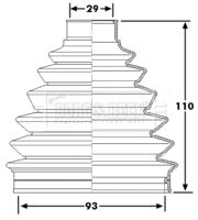 BORG & BECK BCB6227 - Juego de fuelles, árbol de transmisión