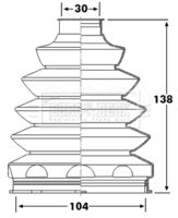 BORG & BECK BCB6228 - Juego de fuelles, árbol de transmisión