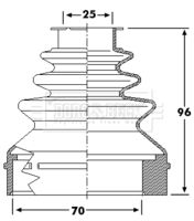 BORG & BECK BCB6237 - Juego de fuelles, árbol de transmisión