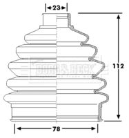 BORG & BECK BCB6251 - Juego de fuelles, árbol de transmisión