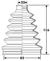 BORG & BECK BCB6285 - Juego de fuelles, árbol de transmisión
