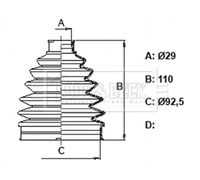 BORG & BECK BCB6380 - Juego de fuelles, árbol de transmisión