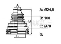 BORG & BECK BCB6396 - Juego de fuelles, árbol de transmisión