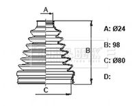 BORG & BECK BCB6404 - Juego de fuelles, árbol de transmisión