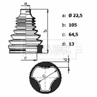 BORG & BECK BCB6434 - Juego de fuelles, árbol de transmisión