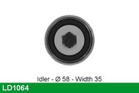 LUCAS LD1064 - Polea tensora, correa dentada