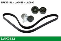 LUCAS LAK0133 - Juego de correas trapeciales poli V