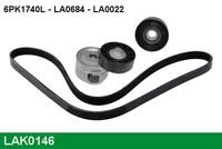 LUCAS LAK0146 - Juego de correas trapeciales poli V