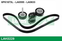 LUCAS LAK0229 - Juego de correas trapeciales poli V