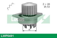LUCAS LWP0491 - Bomba de agua, refrigeración del motor