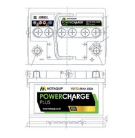 MOTAQUIP VBY72 - Batería de arranque